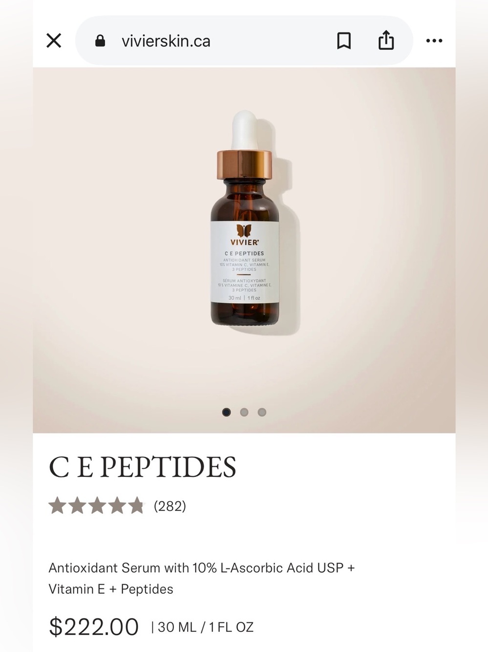 Vivier C E Peptides Serum BNIB